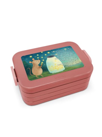 Mr. & Mrs. Panda MEPAL Bentobox Maus Sterne Design mit Spruch in Rot Pastell
