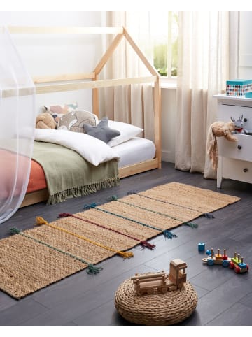 Beliani Läufer UZUNTA in Beige/Bunt - (W) 70 x (L) 200 cm