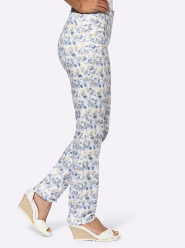 Cosma Druck-Hose in bleu-ecru-bedruckt