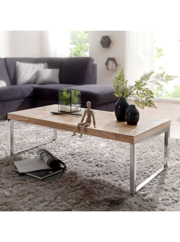 KADIMA DESIGN Couchtisch GUNA Massiv-Holz 120 cm breit Wohnzimmer-Tisch in Akazie