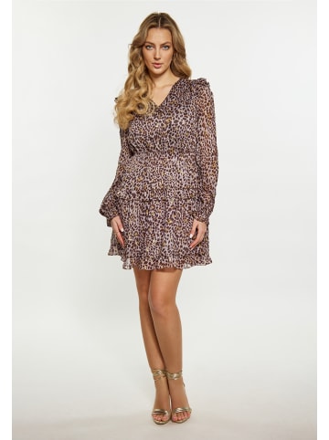 faina Damen Kleid in Hellgrau Mehrfarbig