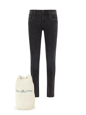 DreiMaster Herren Jeans + Shopping Bag - Set in Schwarz