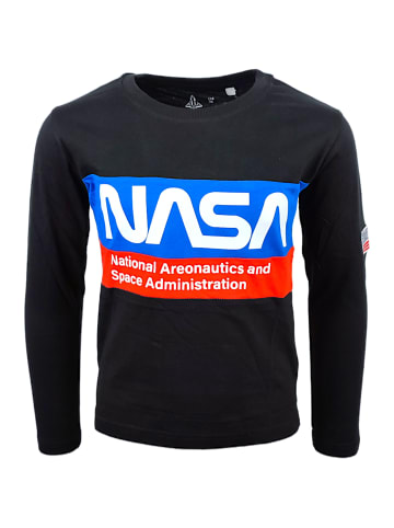Nasa Langarmshirt NASA in Schwarz