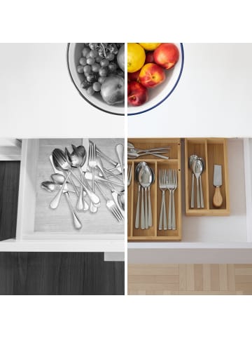 relaxdays 2-tlg. Besteckeinsatz Set in Natur