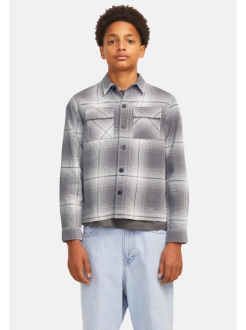 JACK & JONES Junior Hemd 'CHARLIE CHECK' in grau