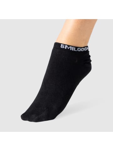 SMILODOX Damen Sneaker Socken 3er Set in Schwarz