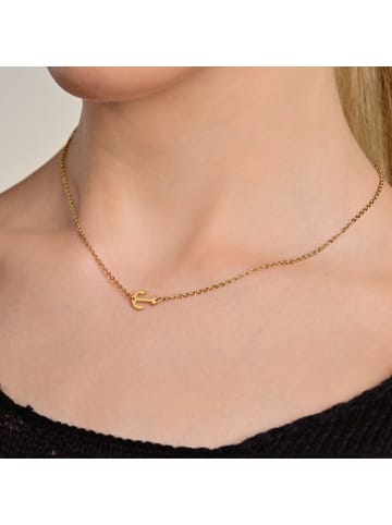 Adeliás Damen Halskette mit Anhänger – aus Edelstahl in gold