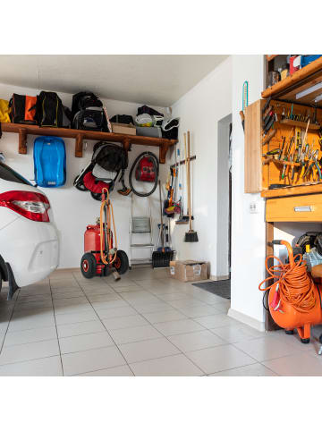 relaxdays Transportwagen für Gasflaschen in Schwarz/ Rot