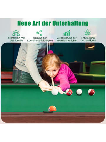 COSTWAY Billardtisch in Grün