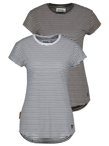 alife and kickin Shirt, T-Shirt MimmyAK in weiß stripes / schwarz stripes