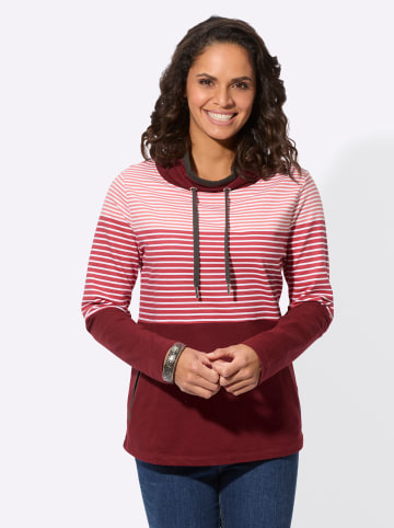 WITT WEIDEN Sweatshirt in erdbeere-ecru-geringelt