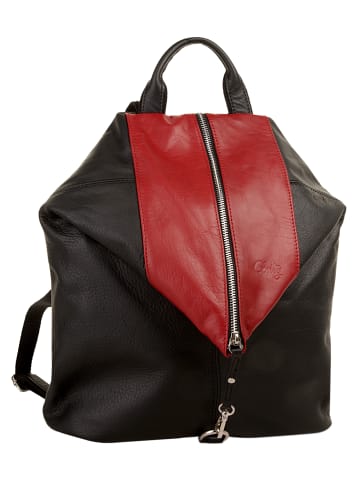Cluty Rucksack echt Leder in rot