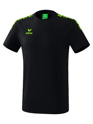 erima Essential 5-C T-Shirt in schwarz/green gecko