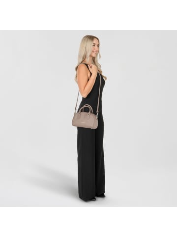 Lancaster Donna Bow Handtasche Leder 21 cm in galet