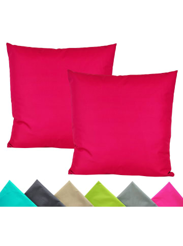 JACK 2er Set Outdoor Kissenhülle 40x40cm Uni in Himbeere