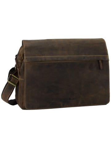 Greenburry Umhängetasche Vintage A4 Tasche in Sattelbraun