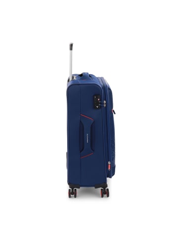 Roncato Crosslite 4-Rollen Trolley 65 cm in crosslite blu