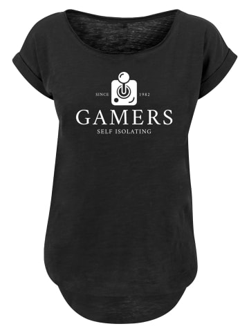 F4NT4STIC Long Cut T-Shirt Retro Gaming Gamers Self Isolating in schwarz