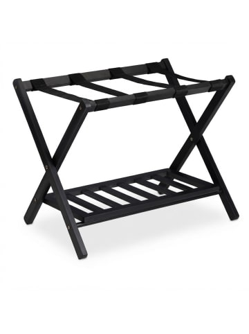 relaxdays 2 x Kofferständer in Schwarz - (B)66 x (H)54 x (T)45 cm