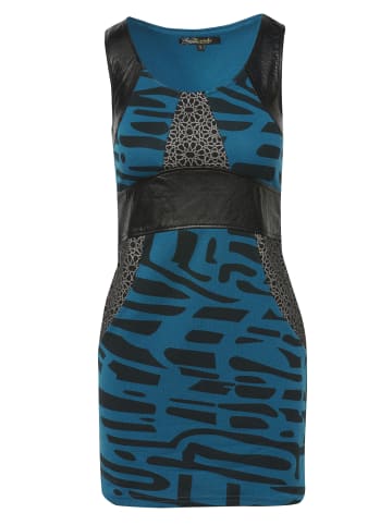 KOROSHI Du siehst Roma O-Neck Hosenträger in blau