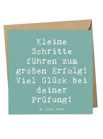Mr. & Mrs. Panda Deluxe Karte Spruch Prüfungen bestehen mit Spruch in Meeresbrise