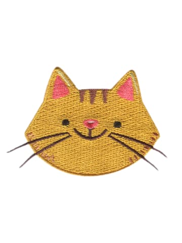 Catch the Patch Katze Kopf TierApplikation Bügelbild inGelb