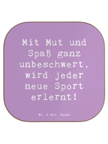 Mr. & Mrs. Panda gläseruntersetzer Spruch Neue Sportart versuche... in Lavendeltraum
