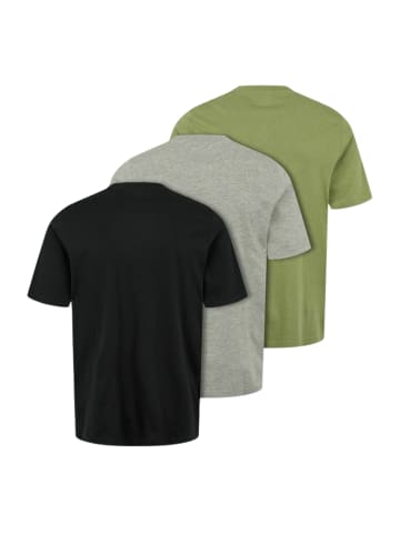 Kappa T-Shirt KMLogo in Grey mel-black-olive green