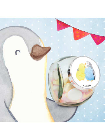 Mr. & Mrs. Panda Kaffeedose Wellensittich Liebe ohne Spruch in Weiß