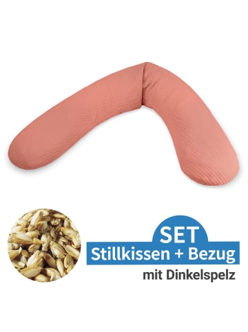 Theraline Stillkissen Das Original mit Dinkelspelz-Füllung in orange,rosa