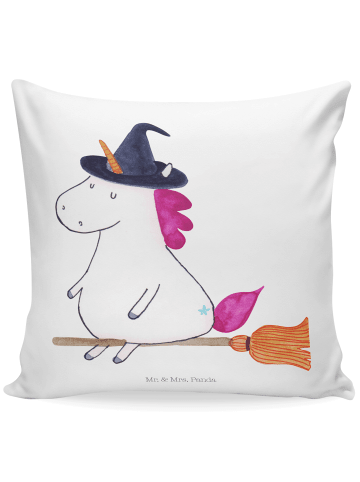Mr. & Mrs. Panda 40x40 Kissen Einhorn Hexe ohne Spruch in Weiß