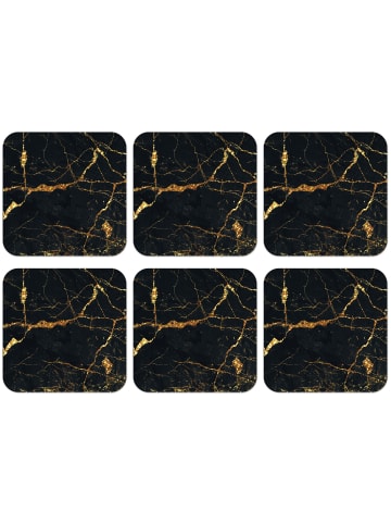 OnlyWow Glasuntersetzer 6er-Set Marmor