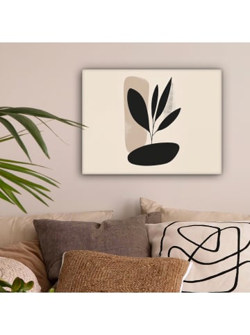 MuchoWow Leinwand Bilder Schwarz