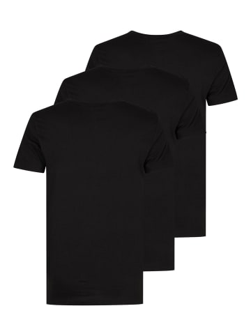 Petrol Industries 3-er Pack T-Shirt  in Schwarz
