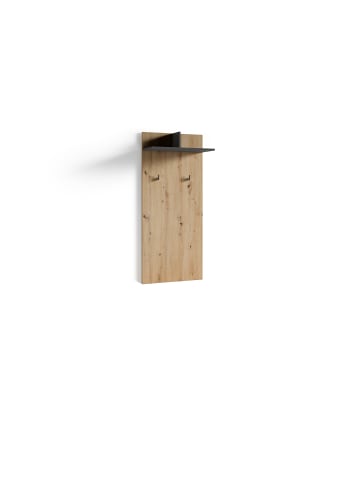 byLiving Garderobe Ben in Artisan Eiche / Anthrazit - (B) 60 x (H) 136 x (T) 27 cm