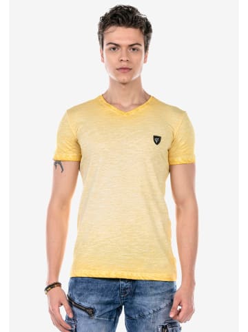 Cipo & Baxx V-Shirt CT647 in MUSTARD