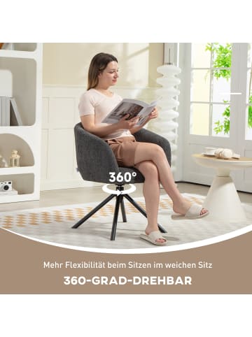 HOMCOM Sessel in Grau 59L x 58,5B x 78,5H cm