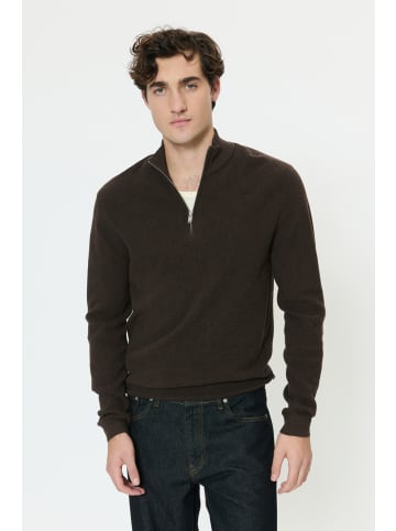 Matinique Strickpullover MAlagoon Gerade Passform in Chocolate Brown