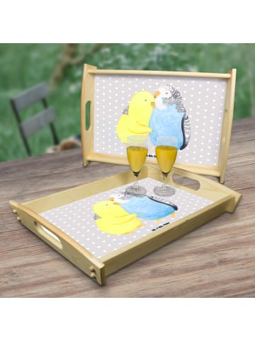 Mr. & Mrs. Panda bett tablett Wellensittich Liebe ohne Spruch in Grau Pastell