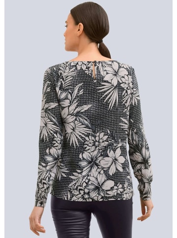 Alba Moda Bluse im Hahnentrittdessin in schwarz