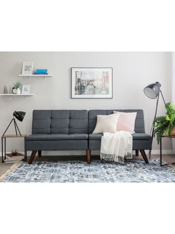 Beliani 3-Sitzer Sofa RONNE in Grau/Braun - (W) 180 x (H) 76 x (L) 95 cm