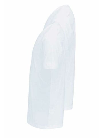 OLYMP  V-Kragen T-Shirt für Damen in weiss