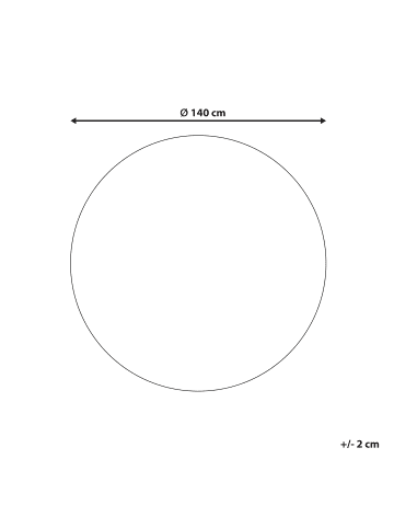 Beliani Shaggy DEMRE in Grau - (W) 140 x (H) 2 x (L) 140 cm