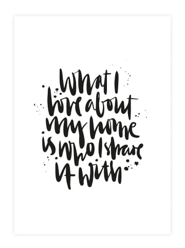 Tales by Jen Poster / Kunstdruck "What I love about my home" I Ohne Rahmen