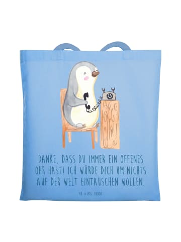 Mr. & Mrs. Panda Tote Bag Freund fürs Leben mit Spruch in Sky Blue