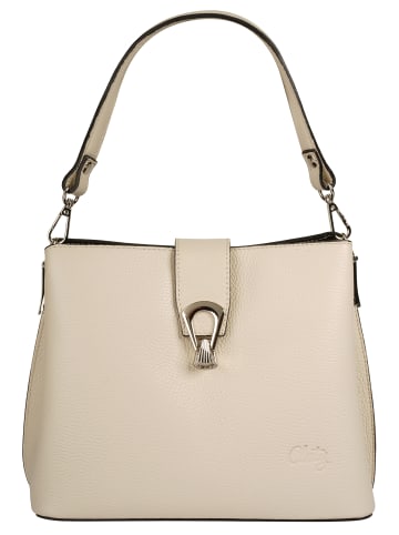 Cluty Umhängetasche echt Leder in beige