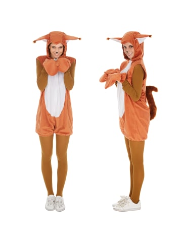 tectake Wunderschönes Eichhörnchen Kostüm für sie und ihn, braun/weiß