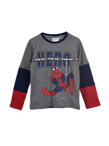 Spiderman Langarmshirt Longsleeve in Grau