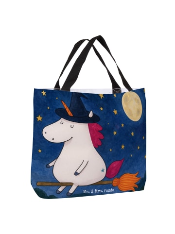 Mr. & Mrs. Panda Tasche Einhorn Hexe Design ohne Spruch in Weiß