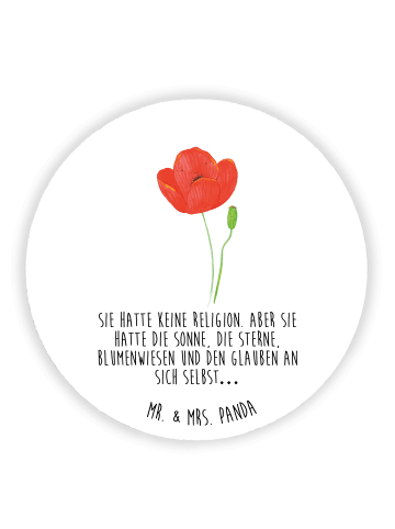 Mr. & Mrs. Panda Pinnwand Magnet Blume Mohnblume mit Spruch in Weiß